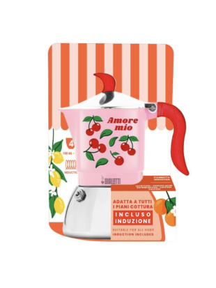 Bialetti moka Fiammetta Induction Fruit Vibes - ružová