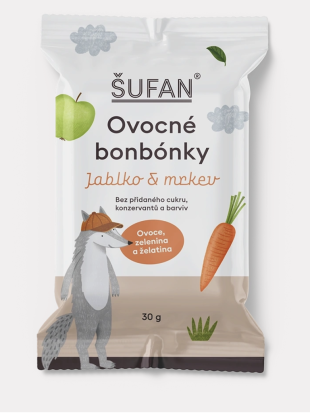 Ovocné bonbónky Jablko & Mrkva Šufan