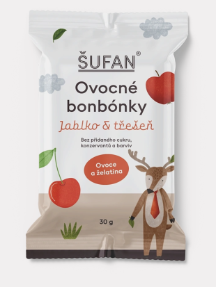 Ovocné bonbónky Jablko & Čerešňa Šufan